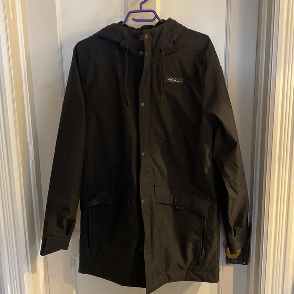 Hollister black parka jacket basically new, medium - Picture 6 of 6